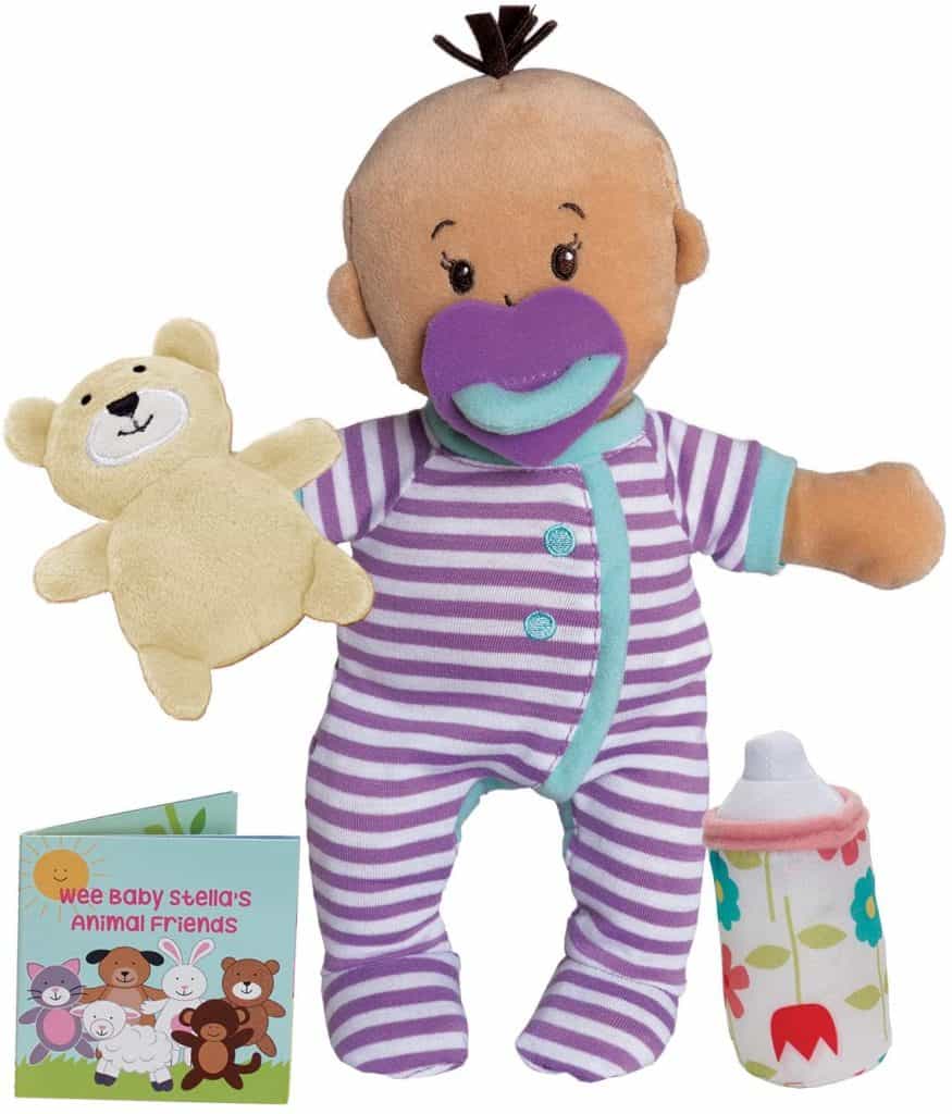 Manhattan Toy Wee Baby Stella Beige Sleepy Times Scent 12" Soft Baby Doll Set